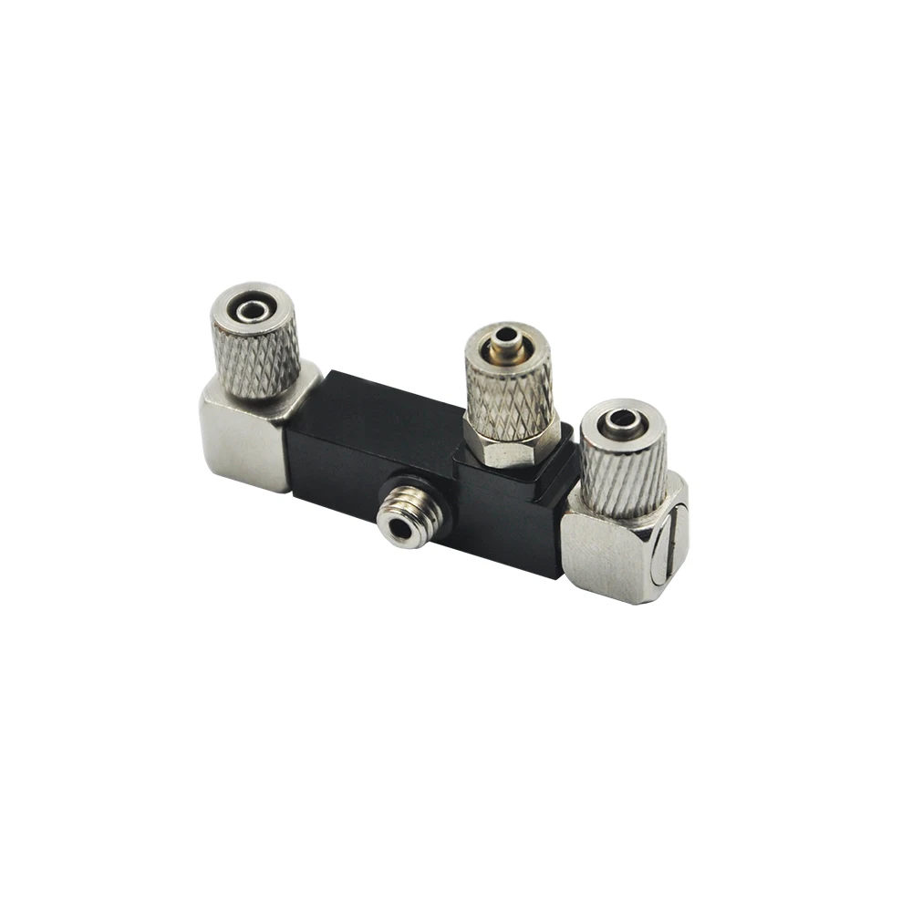 3 Channel CNC Metal Connector for Hydraulic Cylinder of 1/12 RC Excavator Bulldozer Car Parts