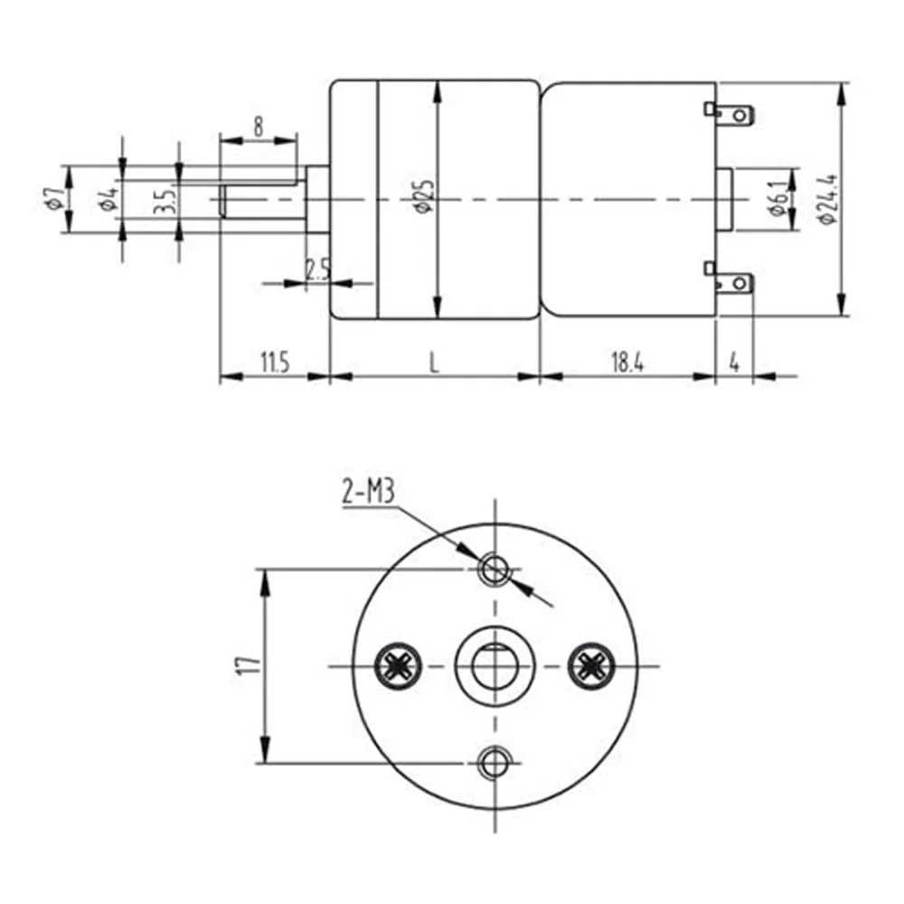 Wholesale JGA25-310 Mini Motor 3-12v Gear Motor 7-1818rpm DC Motor Low Noise Gearbox Printer High Torque Low Speed Motor