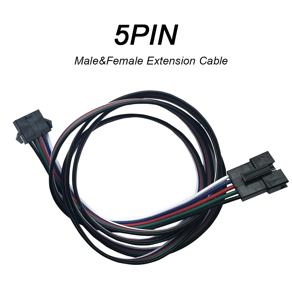 0.5m 1m 2m Male Female Extension Cable 2Pin 3Pin 4Pin 5Pin JST Wire Plug Connector Cable For WS2811 WS2812 RGBWW LED Strip Lig