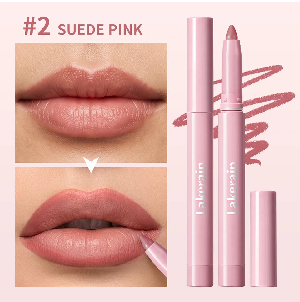 Cream Lip Liner Long Lasting Wear Waterproof Sweat-resistant Fast-setting Rich Pigmented Color Smooth Matte Texture Lip Liner