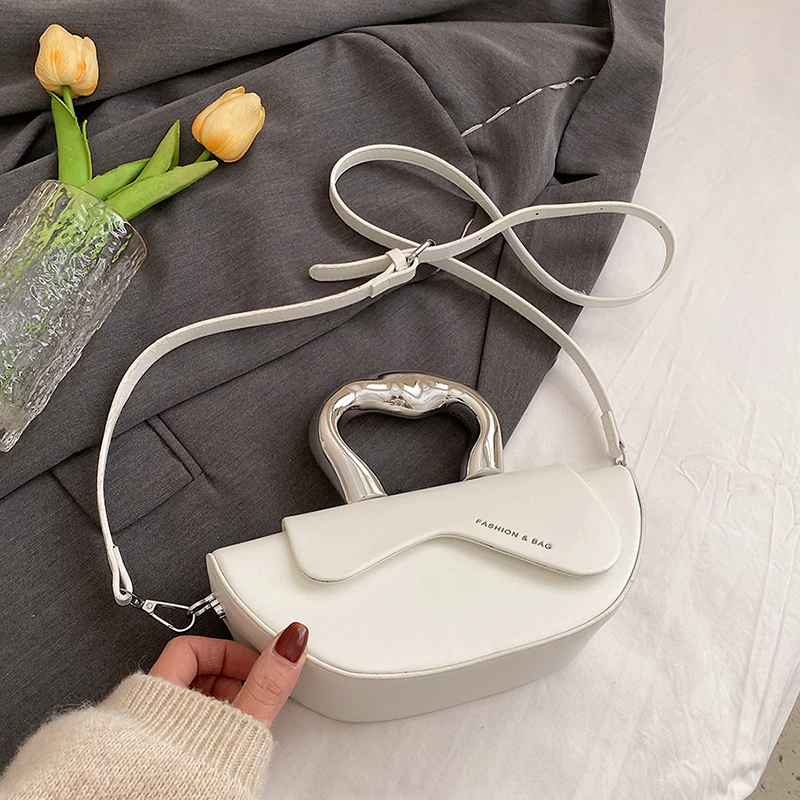 Fashion Sewing Thread Solid PU Hasp Shoulder Bags Interior Compartment Women's Handbags 2026 High Quality Sweet Bags for Women