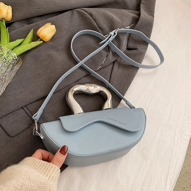 Fashion Sewing Thread Solid PU Hasp Shoulder Bags Interior Compartment Women's Handbags 2026 High Quality Sweet Bags for Women