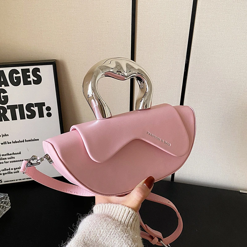 Fashion Sewing Thread Solid PU Hasp Shoulder Bags Interior Compartment Women's Handbags 2026 High Quality Sweet Bags for Women