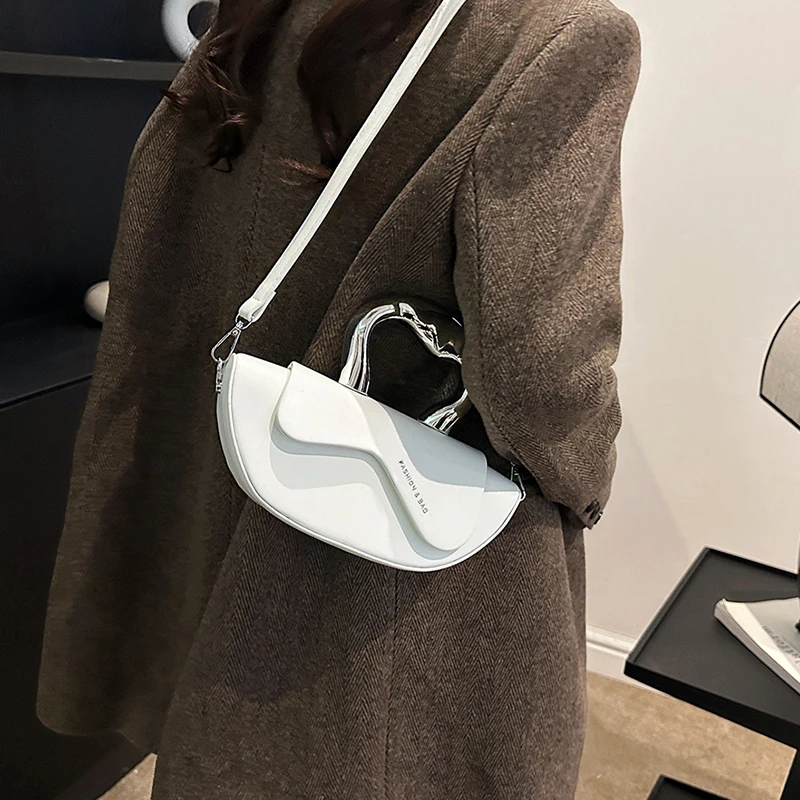 Fashion Sewing Thread Solid PU Hasp Shoulder Bags Interior Compartment Women's Handbags 2026 High Quality Sweet Bags for Women