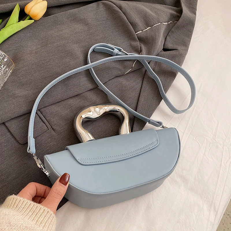 Fashion Sewing Thread Solid PU Hasp Shoulder Bags Interior Compartment Women's Handbags 2026 High Quality Sweet Bags for Women