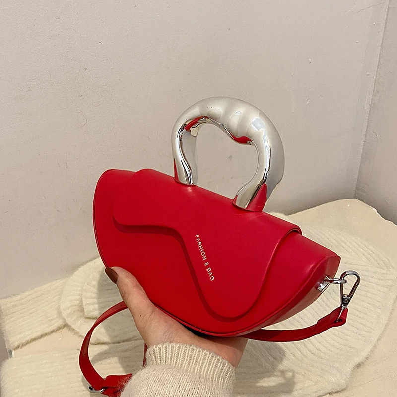 Fashion Sewing Thread Solid PU Hasp Shoulder Bags Interior Compartment Women's Handbags 2026 High Quality Sweet Bags for Women