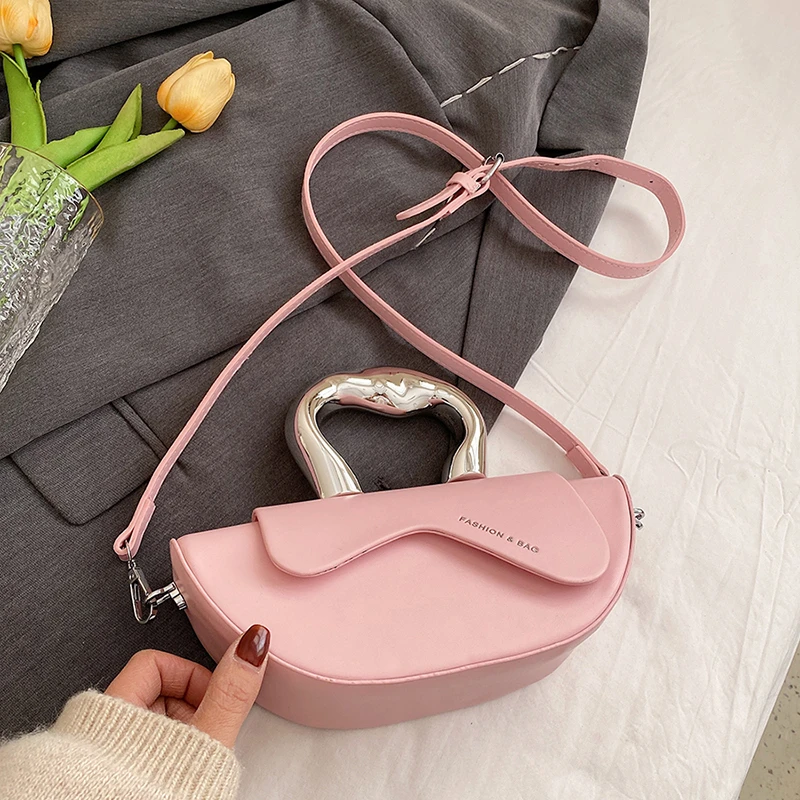 Fashion Sewing Thread Solid PU Hasp Shoulder Bags Interior Compartment Women's Handbags 2026 High Quality Sweet Bags for Women