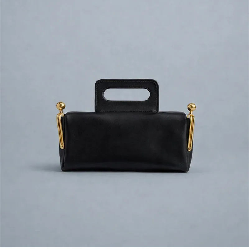 2027 New Women Underarm Shoulder Bag, Fashion Two Side Clamp Frame Kiss Lock Bag, Luxury Designer PU Leather Handbag Purse Ins