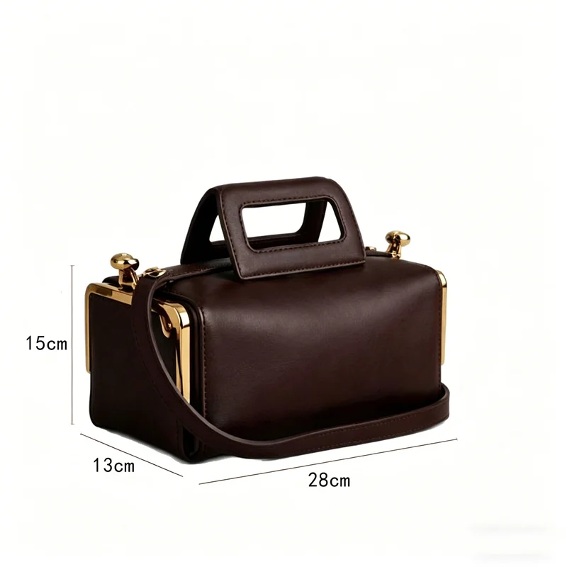 2027 New Women Underarm Shoulder Bag, Fashion Two Side Clamp Frame Kiss Lock Bag, Luxury Designer PU Leather Handbag Purse Ins