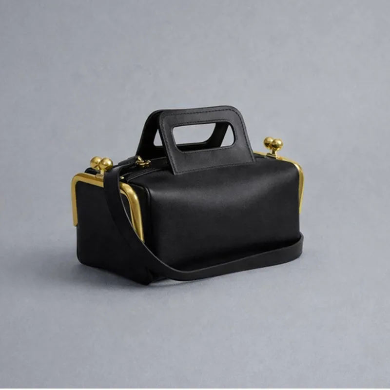 2027 New Women Underarm Shoulder Bag, Fashion Two Side Clamp Frame Kiss Lock Bag, Luxury Designer PU Leather Handbag Purse Ins