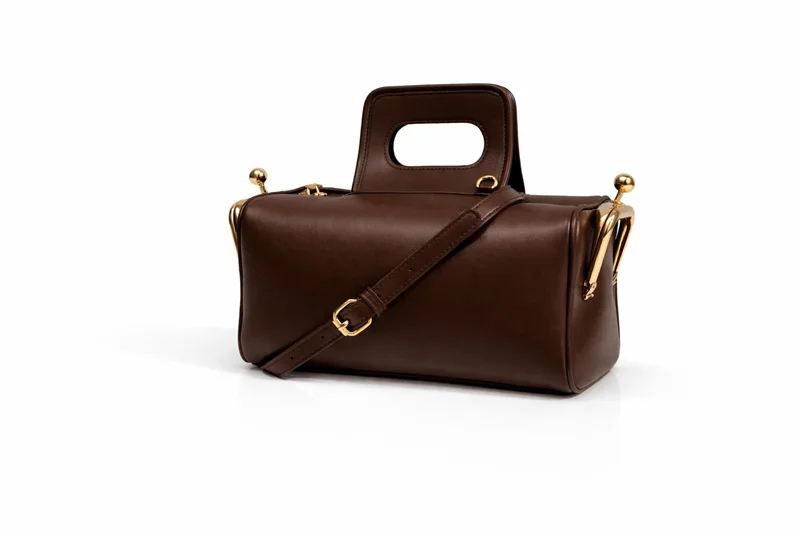 2027 New Women Underarm Shoulder Bag, Fashion Two Side Clamp Frame Kiss Lock Bag, Luxury Designer PU Leather Handbag Purse Ins