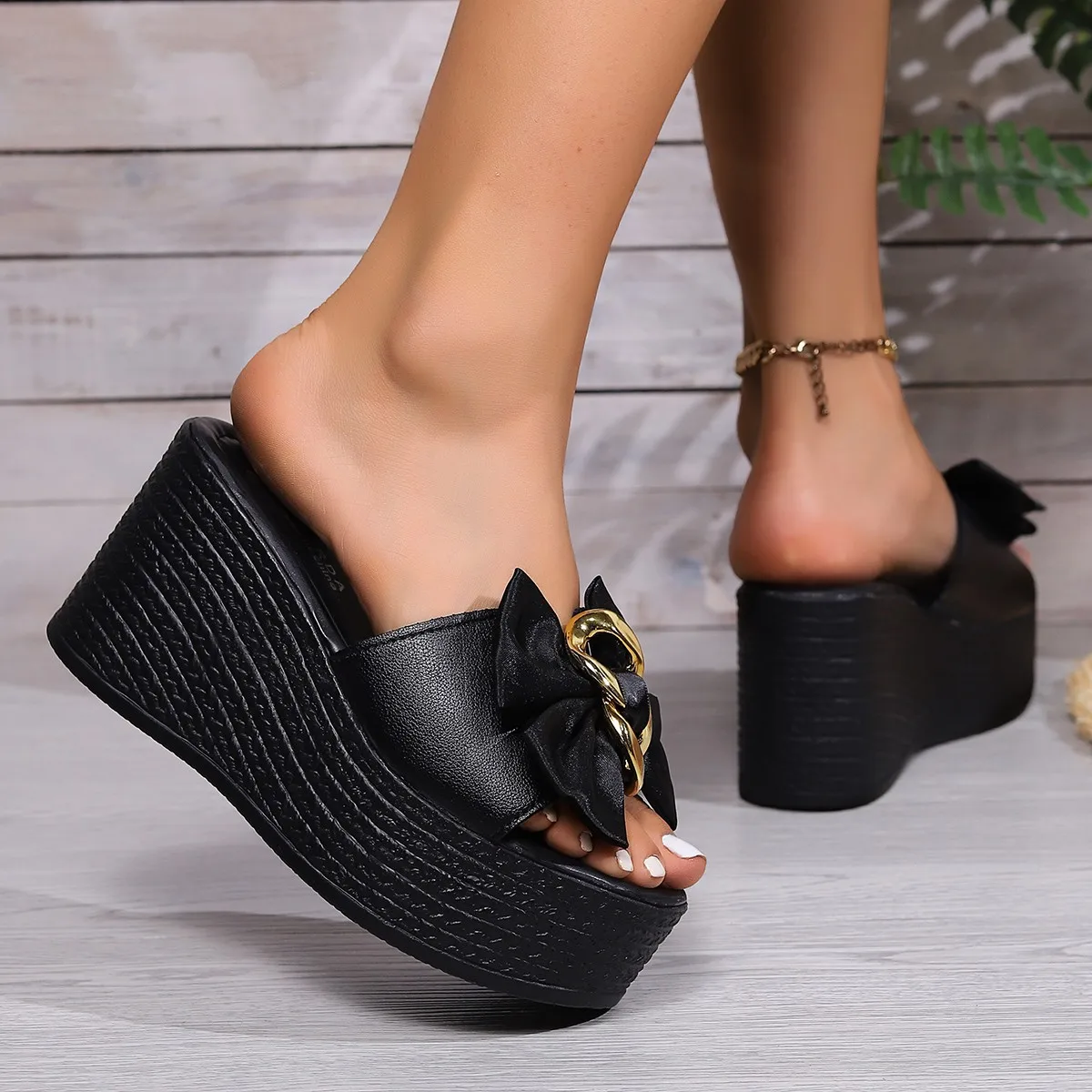 Women Wedges Sandals 2026 New Summer Women Slip on High-heeled Fashion Woman Shoes Comfortable Flower Outdoor Platform Sandals