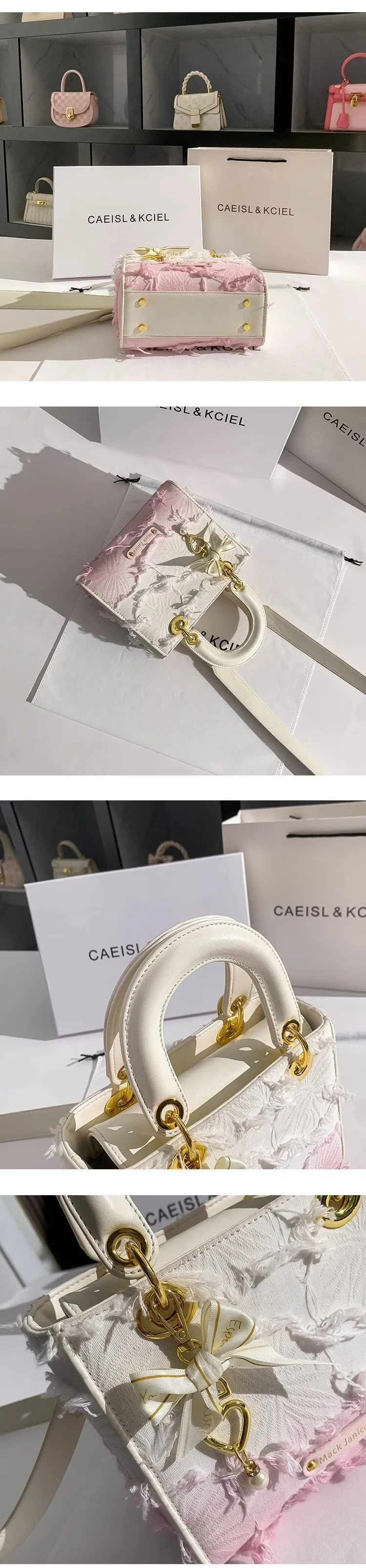 Women's Handbag Elegant Synthetic Crossbody Golden-Tone Hardware Closure 2026 New Design for Parties Luxury Shoulder Purse
