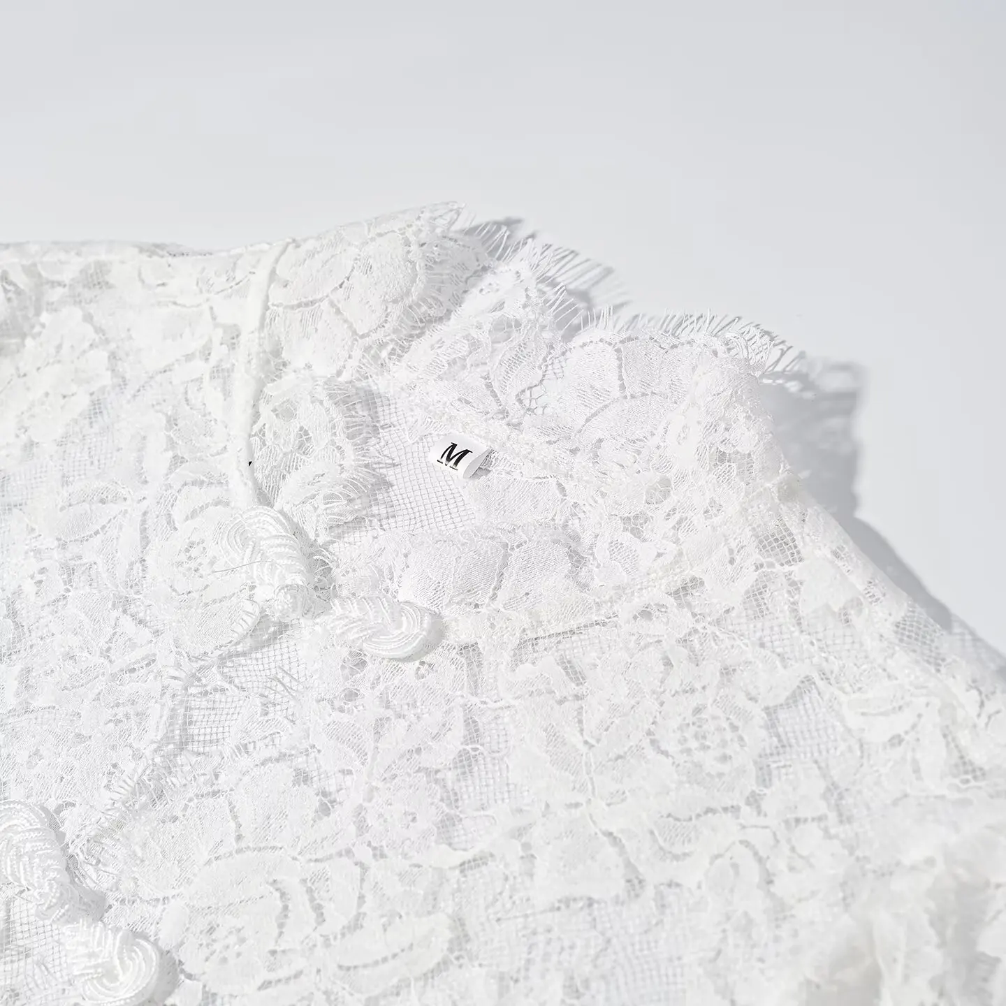 White Lace Embroidery Pant Suit Women Stand Neck Sleeveless Hollow-out Waist Cinching See Through Set Lady Summer Sheer Outfit