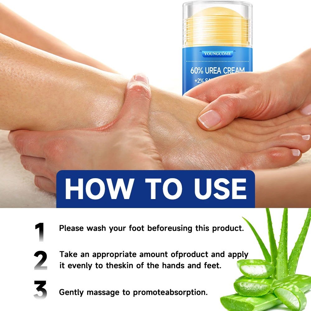 Urea Cream Percent For Feet Plus Salicylic Acid Foot Cream and Hand Cream Maximum Strength with Hyaluronic Acid,Tea Tree