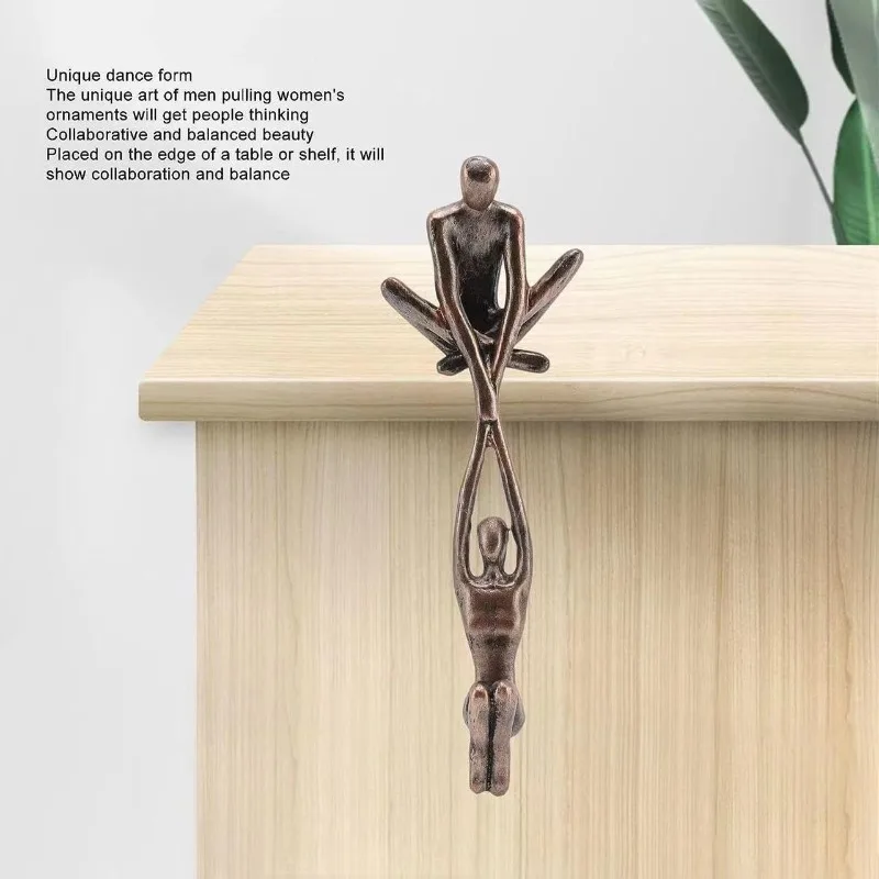 Man Lifting Woman Figurine Art Statue Lover Sculpture Ornament Home Desktop Decor Dancing Couple Sculpture Art Creative Artwork