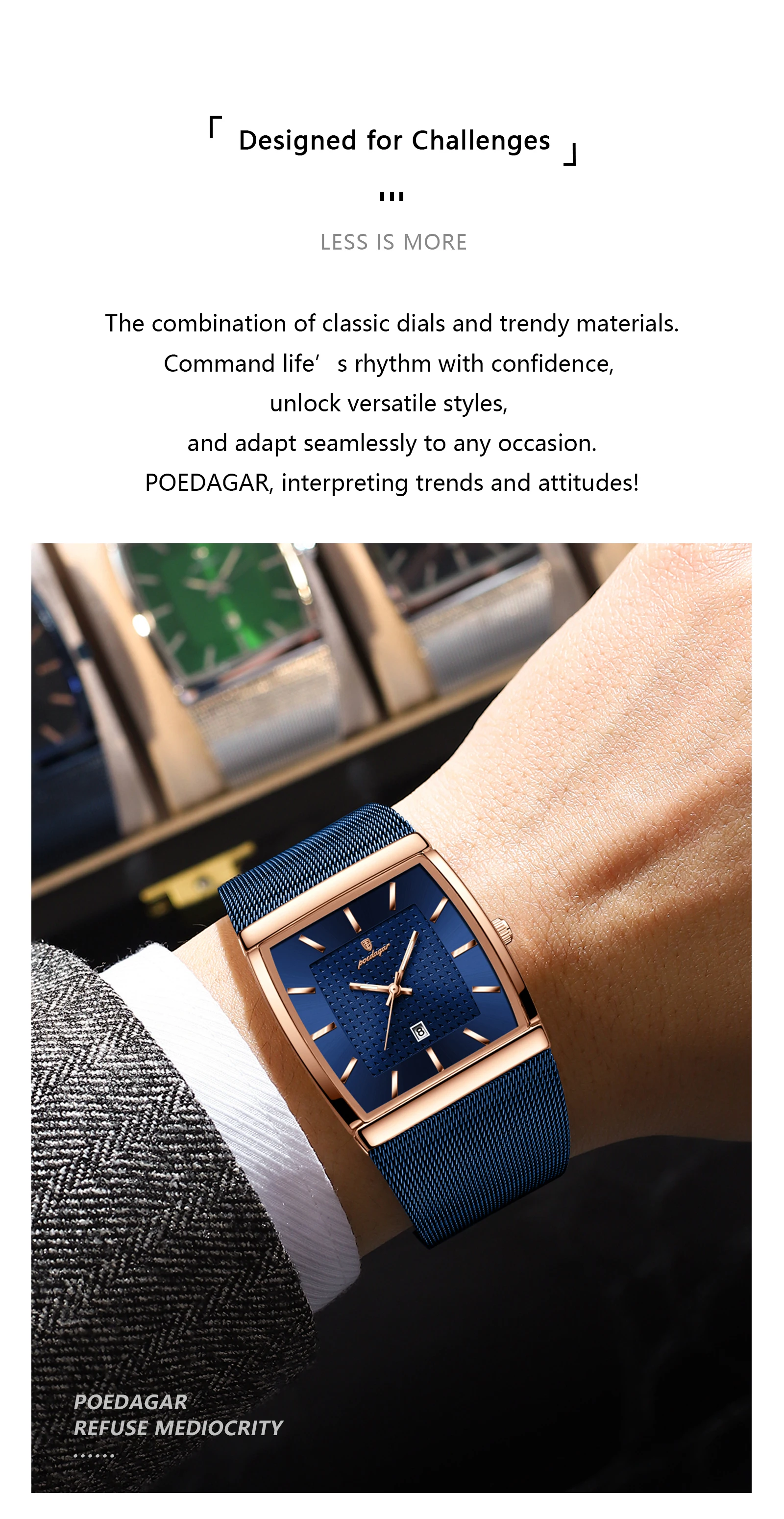 POEDAGAR Top Casual Men's Clock Luminous Waterproof Stainless Steel Man Watch Date Quartz Business Fashion Watches For Men Reloj