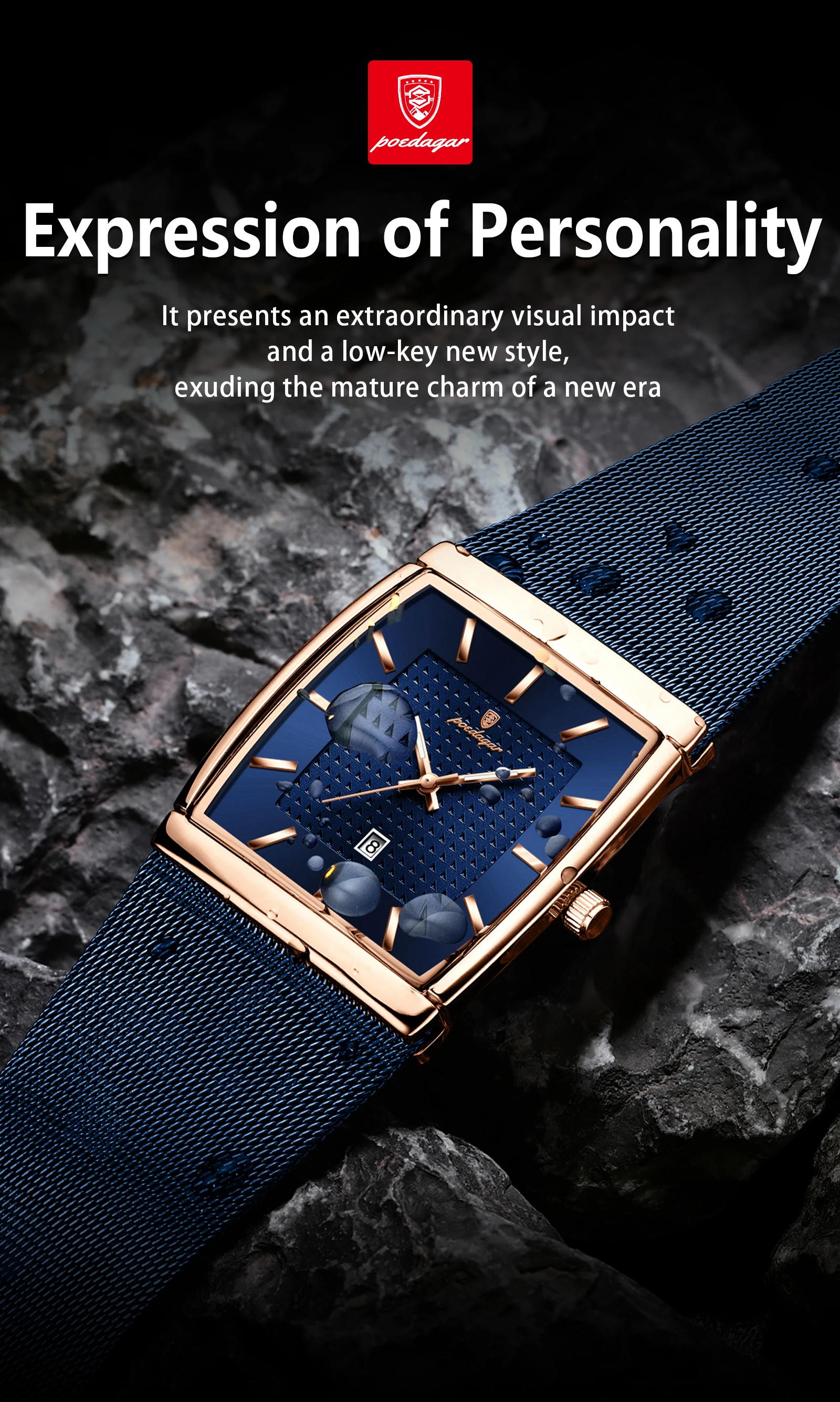 POEDAGAR Top Casual Men's Clock Luminous Waterproof Stainless Steel Man Watch Date Quartz Business Fashion Watches For Men Reloj