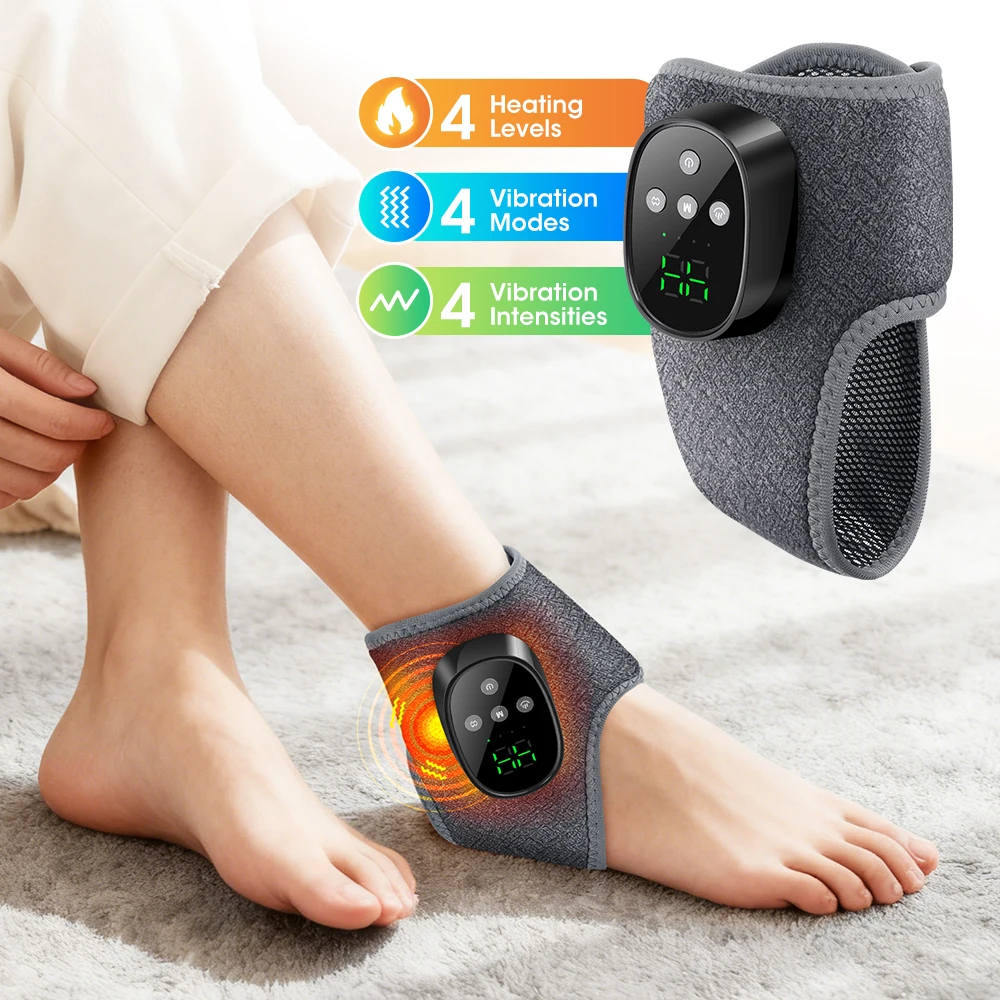 Heating Foot Massager Electric Vibration Relaxation Ankle Massager Warm Ankle Brace Joint Sprain Support Ankle Protection