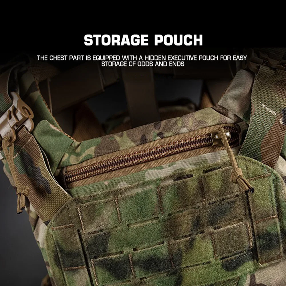 K series Plate Carrier Camo Style Full-Size Universal Ranger Green Hunting Vest Airsoft Tactical Gear with Quick-release System