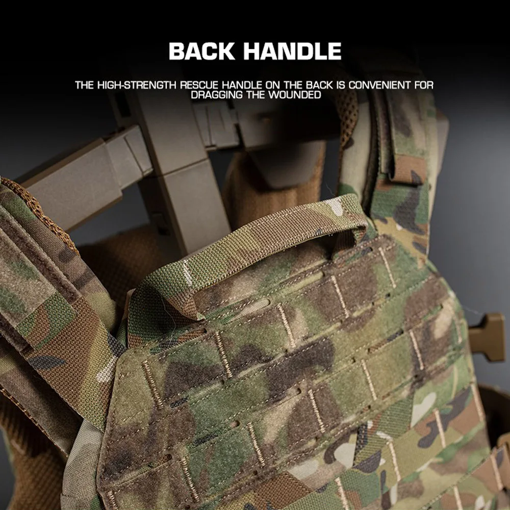 K series Plate Carrier Camo Style Full-Size Universal Ranger Green Hunting Vest Airsoft Tactical Gear with Quick-release System