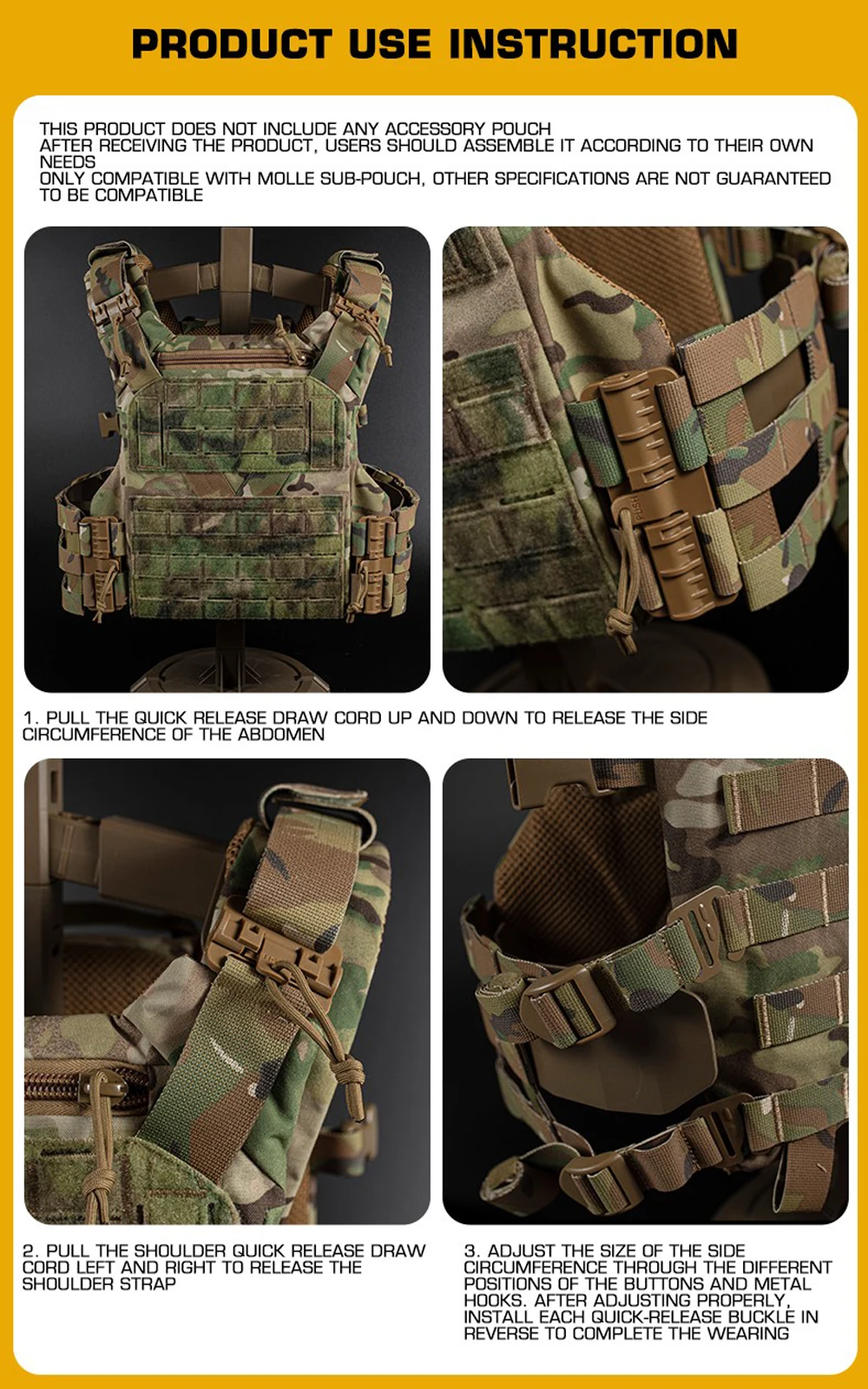 K series Plate Carrier Camo Style Full-Size Universal Ranger Green Hunting Vest Airsoft Tactical Gear with Quick-release System