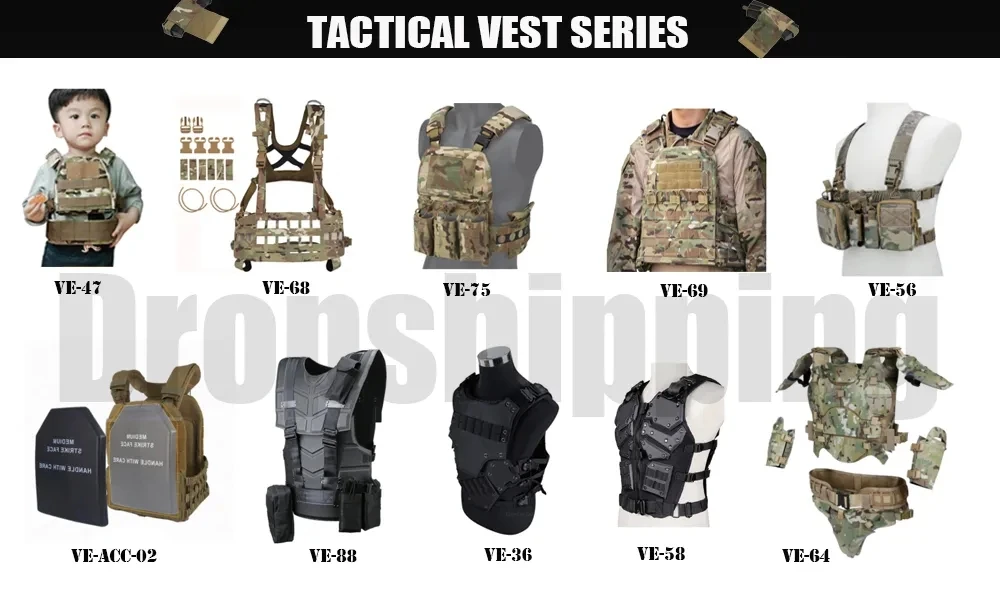 K series Plate Carrier Camo Style Full-Size Universal Ranger Green Hunting Vest Airsoft Tactical Gear with Quick-release System