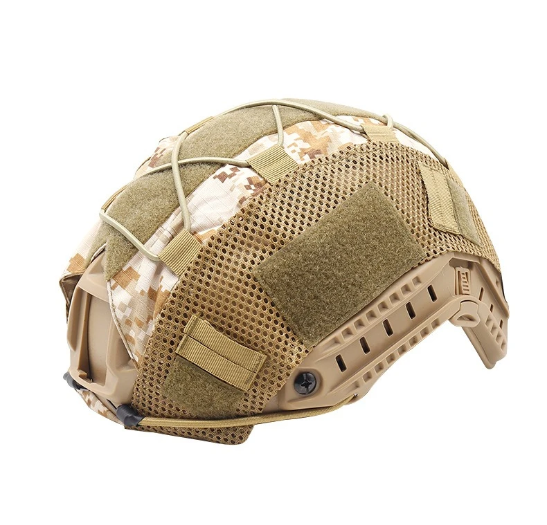 Tactical Helmet Cover Camo FAST Airsoft High-cut Helmet Cloth Hunting Shooting Helmet Accessories with Elastic Cord