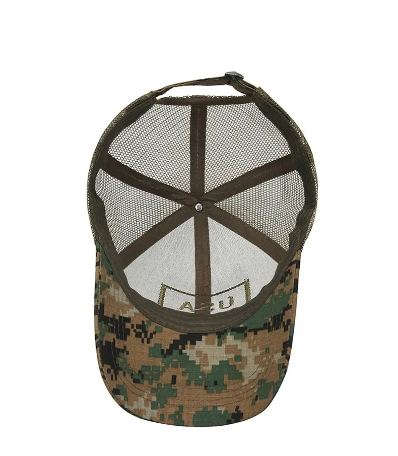 American Flag Camouflage Sticker Embroidered Baseball Cap Net Hat Men Outdoor Velcro Cap