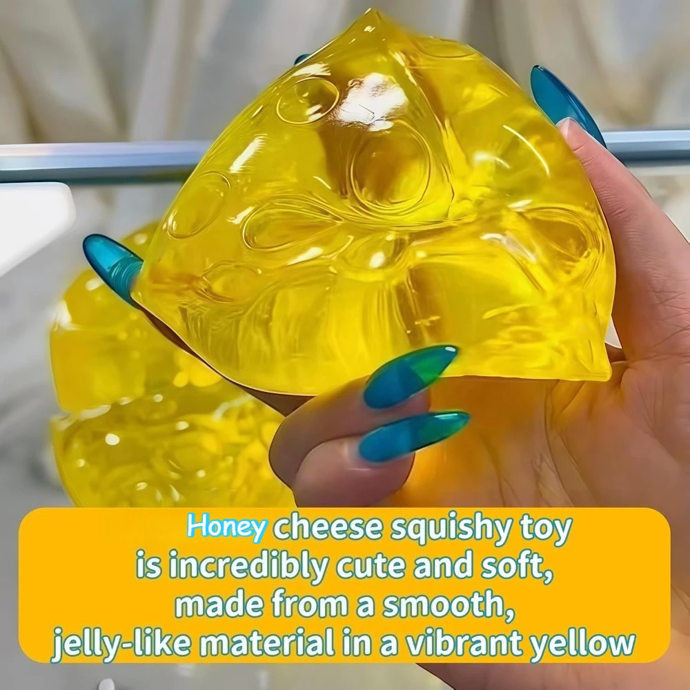 Taba Squishy Honey Cheese Stress Balls Sensory Fidget Toy Slow Rise Squeeze Toys for Kids and Adults Stress Relief Party Favors