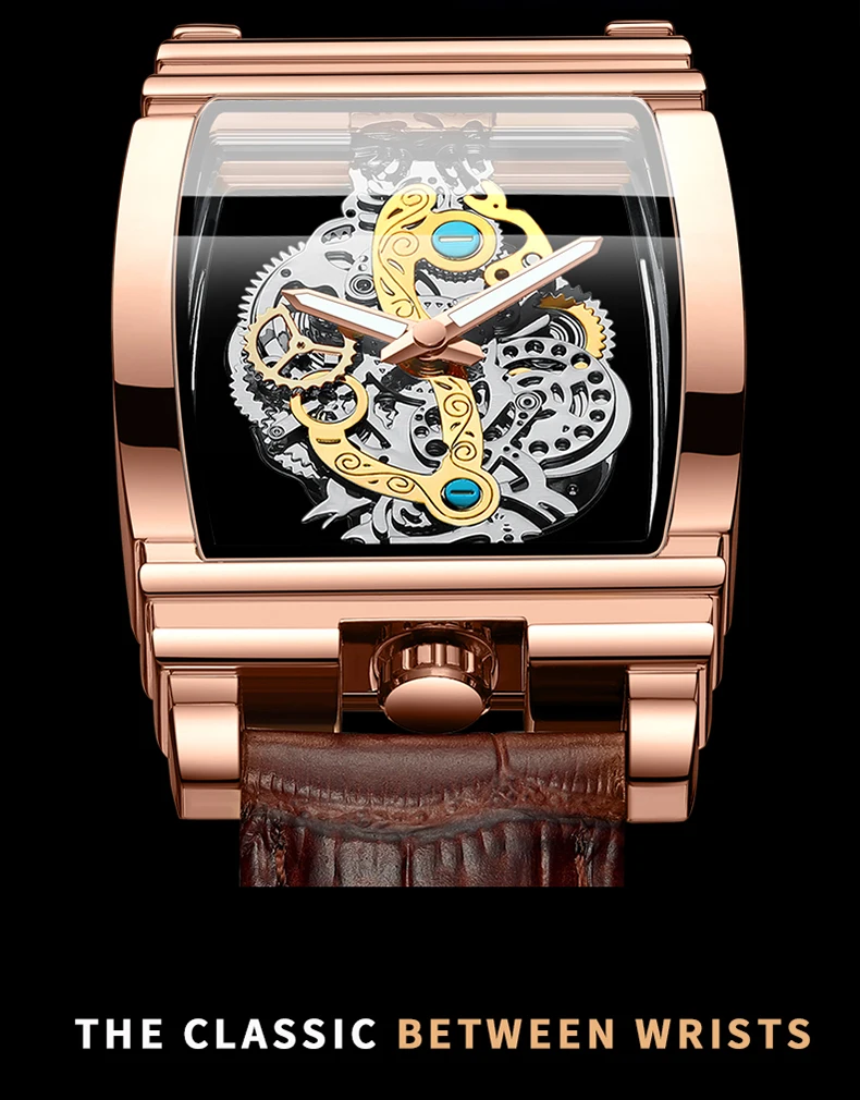 BINBOND Luxury Quartz Wristwatches For Men Luminous Waterproof Hollow-Out Men's Watch Business Sport Fashion Casual Reloj