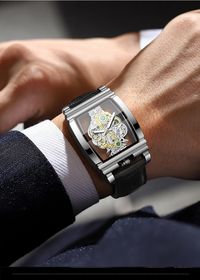 BINBOND Luxury Quartz Wristwatches For Men Luminous Waterproof Hollow-Out Men's Watch Business Sport Fashion Casual Reloj