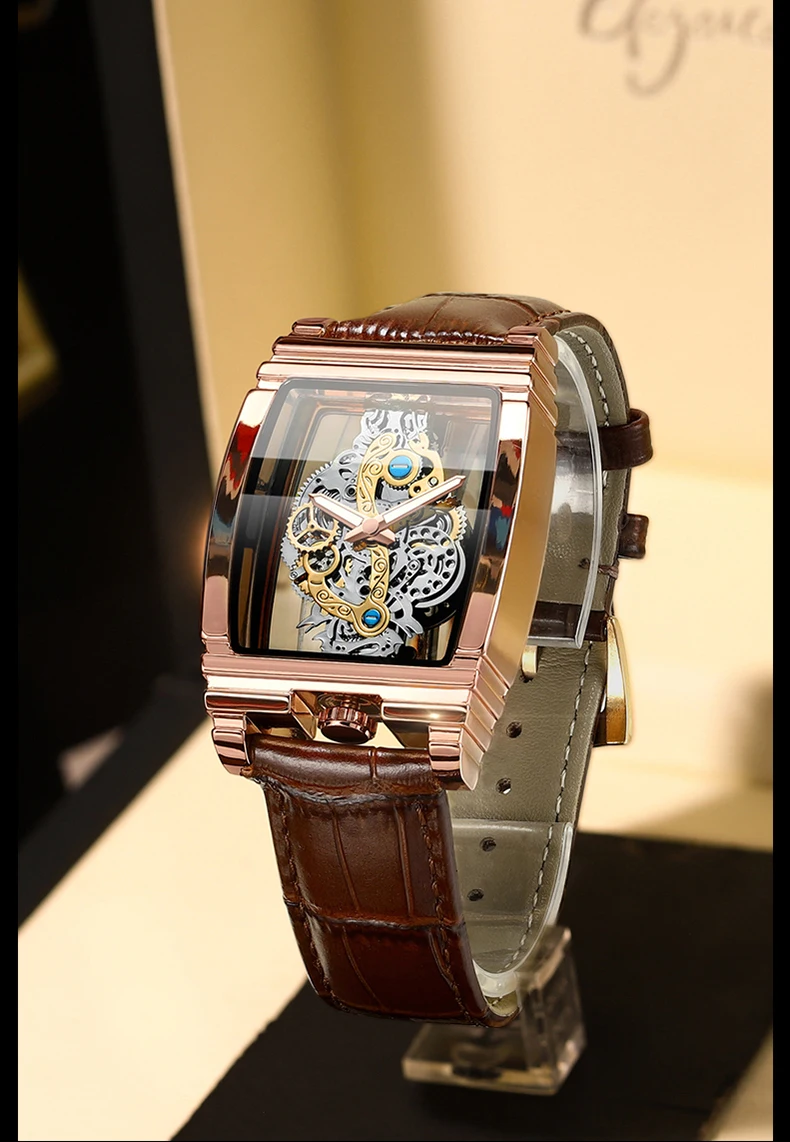 BINBOND Luxury Quartz Wristwatches For Men Luminous Waterproof Hollow-Out Men's Watch Business Sport Fashion Casual Reloj