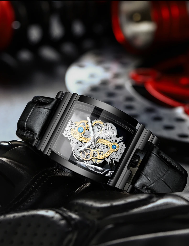 BINBOND Luxury Quartz Wristwatches For Men Luminous Waterproof Hollow-Out Men's Watch Business Sport Fashion Casual Reloj