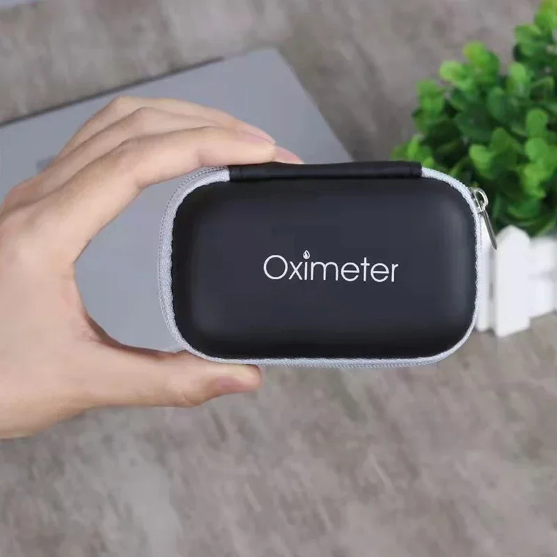 Rechargeable Fingertip Pulse Oximeter Medical Oximeter Strap Lanyard Blood Oxygen Saturation Monitor Digital LED Display Child