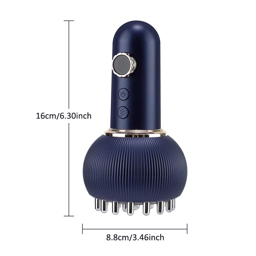 9 Gears Electric Meridian Brush Body Massager Gua Sha Microcurrent Hot Compress Scraping for Slimming And Relaxation