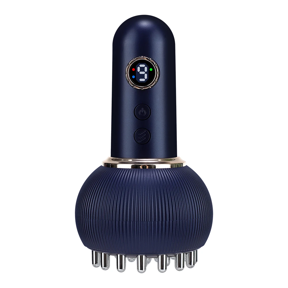 9 Gears Electric Meridian Brush Body Massager Gua Sha Microcurrent Hot Compress Scraping for Slimming And Relaxation