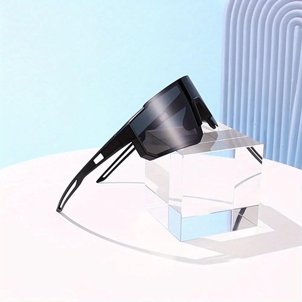 2pcs Men's Oversized Cycling Sunglasses Women Sport Goggles Windproof Lens Road Riding Bike Eyewear UV400 Gafas De Sol