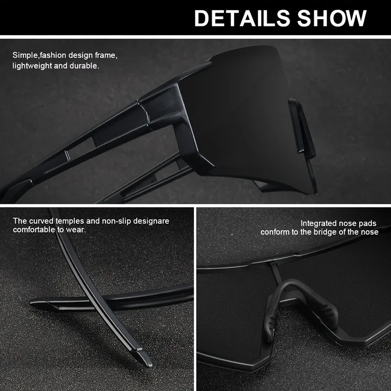 Oversize Outdoor Cycling Sunglasses Men Women Driving Bike Glasses Sports Climbing Protective Glasses Bicycle UV400 Goggles