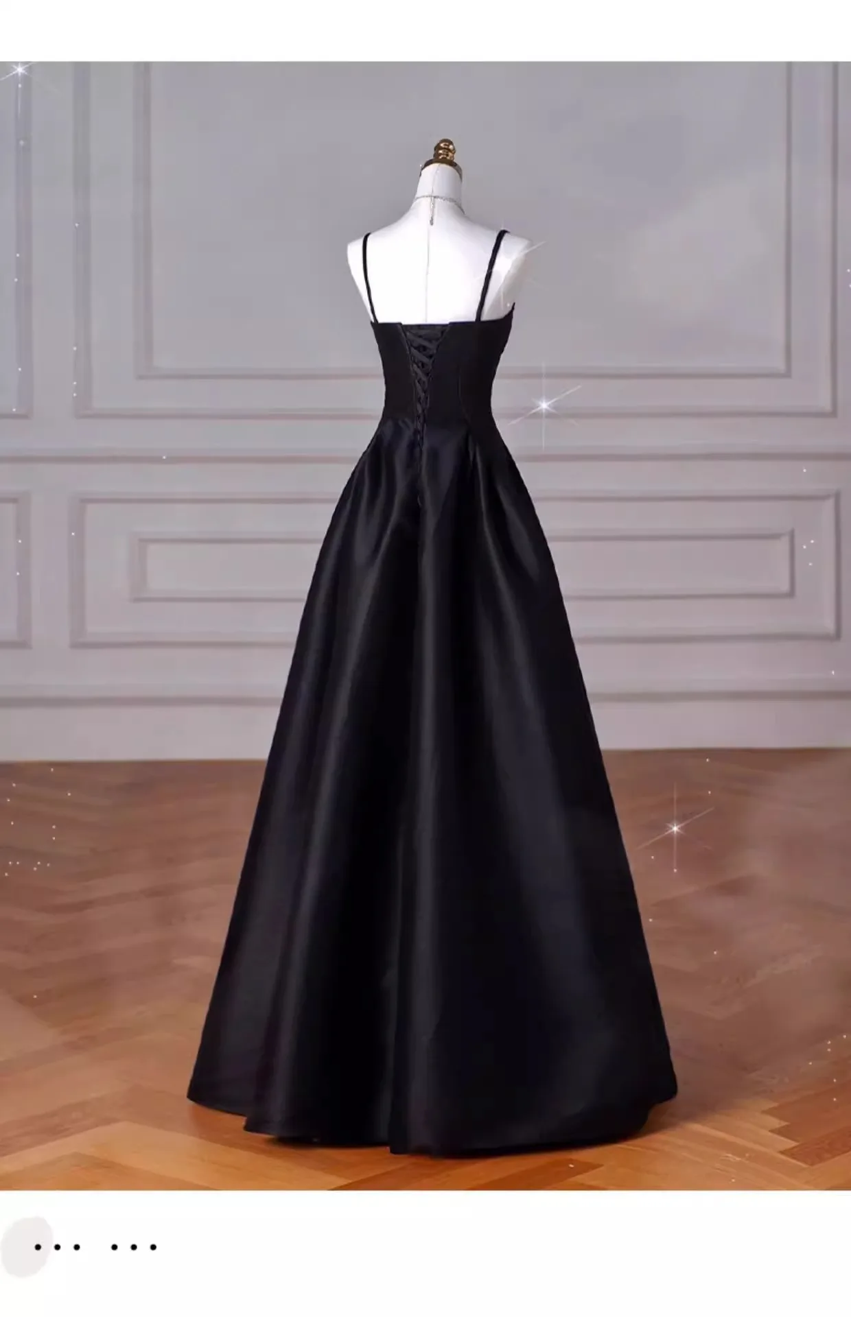 French Strapping Dress Tiktok 2026new French Black Suspender Slim Dress Student Art Examination Banquet High Waist Evening Dress