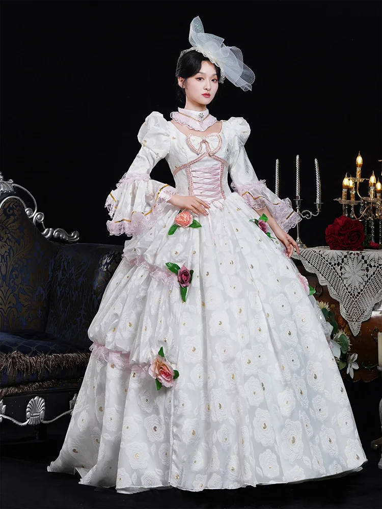 Rococo Baroque Marie Antoinette Ball Gown 18th Century Renaissance Historical Period Victorian Dress for Women
