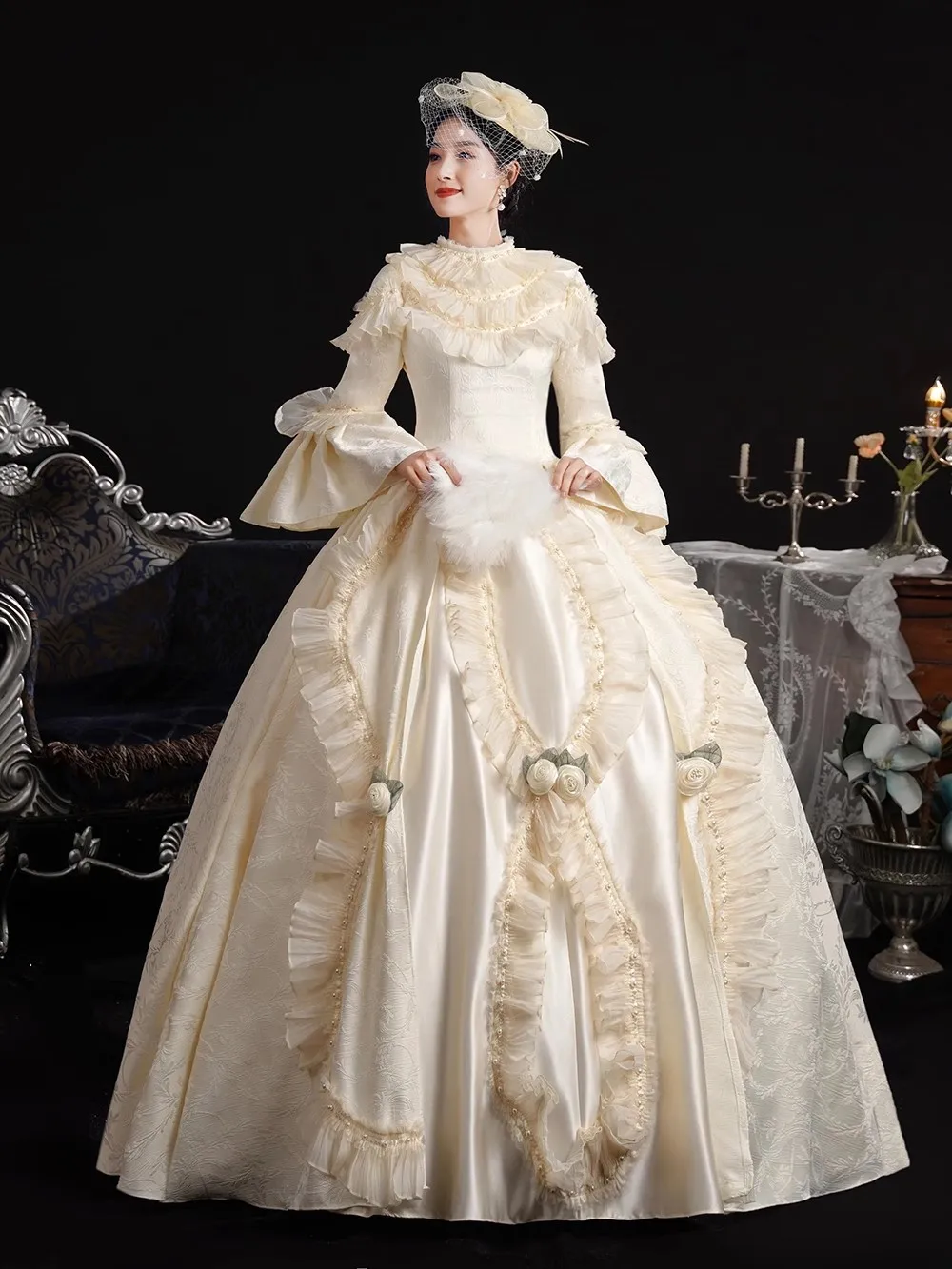 Rococo Baroque Marie Antoinette Ball Gown 18th Century Renaissance Historical Period Victorian Dress for Women
