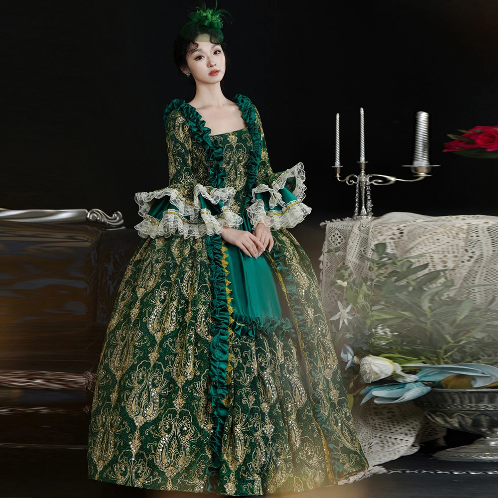 Rococo Baroque Marie Antoinette Ball Gown 18th Century Renaissance Historical Period Victorian Dress for Women