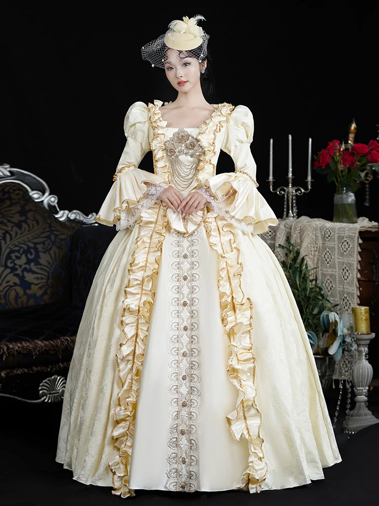 Rococo Baroque Marie Antoinette Ball Gown 18th Century Renaissance Historical Period Victorian Dress for Women