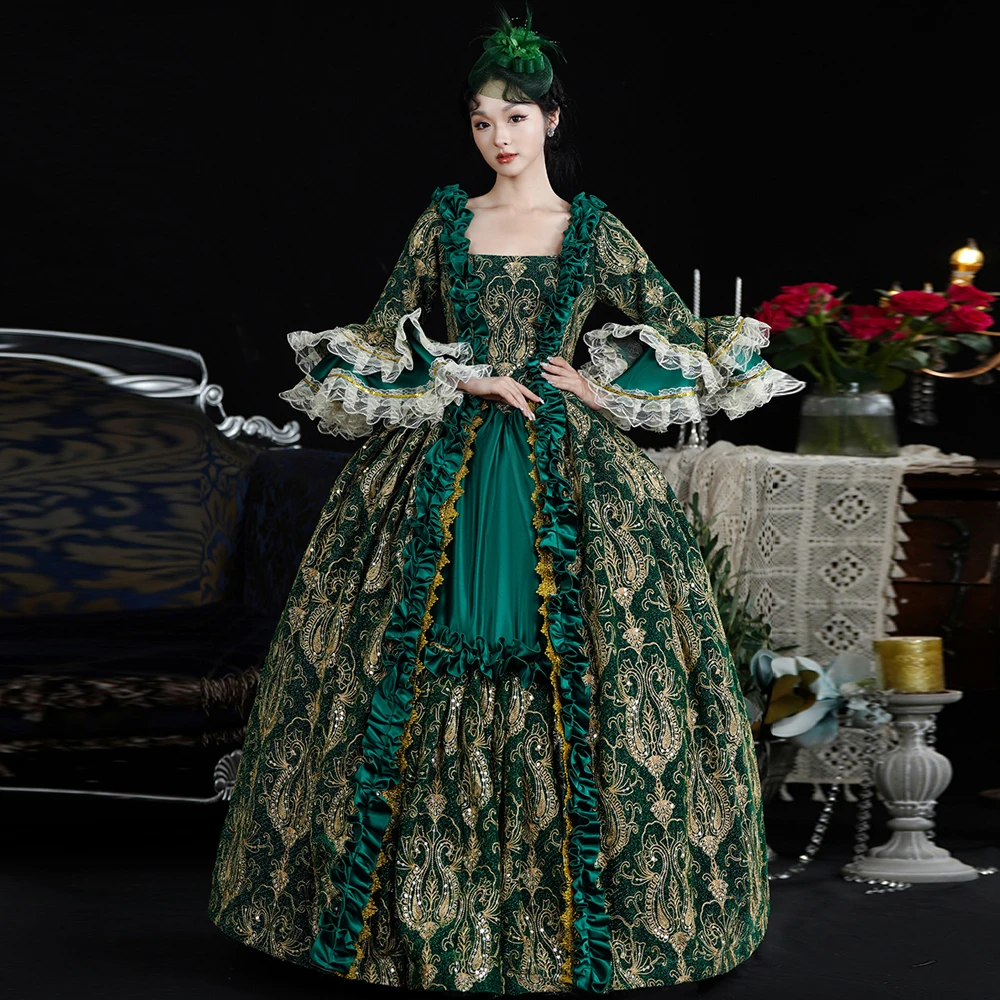 Rococo Baroque Marie Antoinette Ball Gown 18th Century Renaissance Historical Period Victorian Dress for Women
