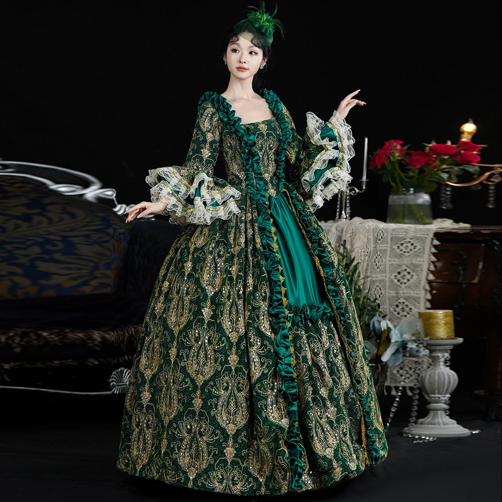 Rococo Baroque Marie Antoinette Ball Gown 18th Century Renaissance Historical Period Victorian Dress for Women