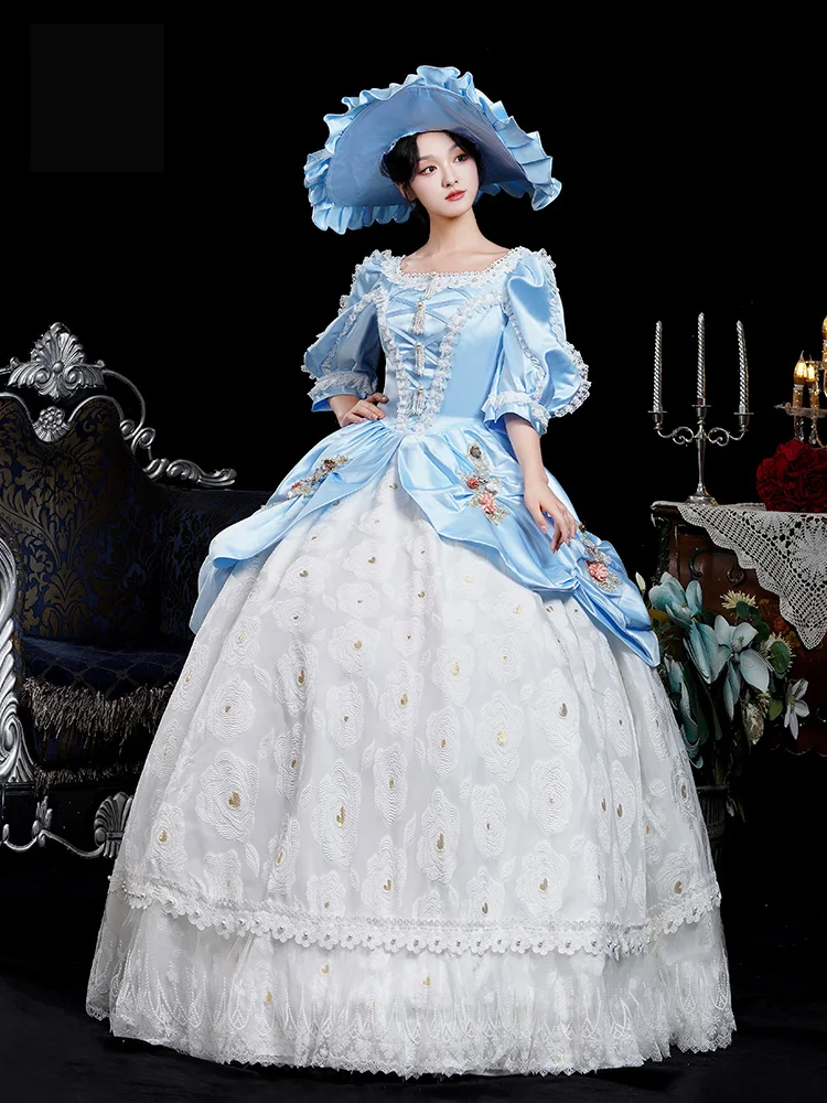 Rococo Baroque Marie Antoinette Ball Gown 18th Century Renaissance Historical Period Victorian Dress for Women
