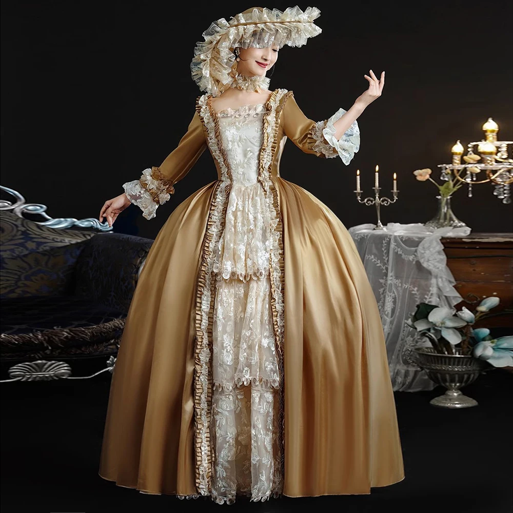 Rococo Baroque Marie Antoinette Ball Gown 18th Century Renaissance Historical Period Victorian Dress for Women