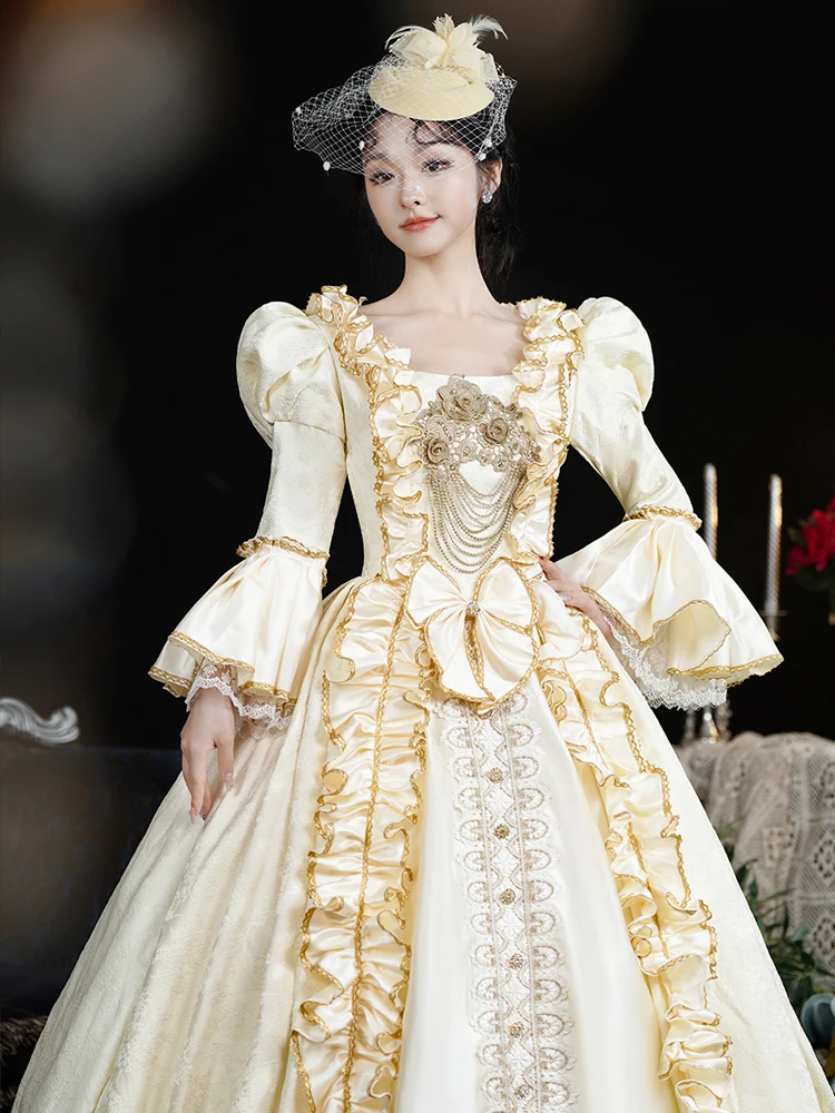 Rococo Baroque Marie Antoinette Ball Gown 18th Century Renaissance Historical Period Victorian Dress for Women