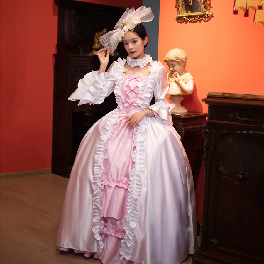Rococo Baroque Marie Antoinette Ball Gown 18th Century Renaissance Historical Period Victorian Dress for Women
